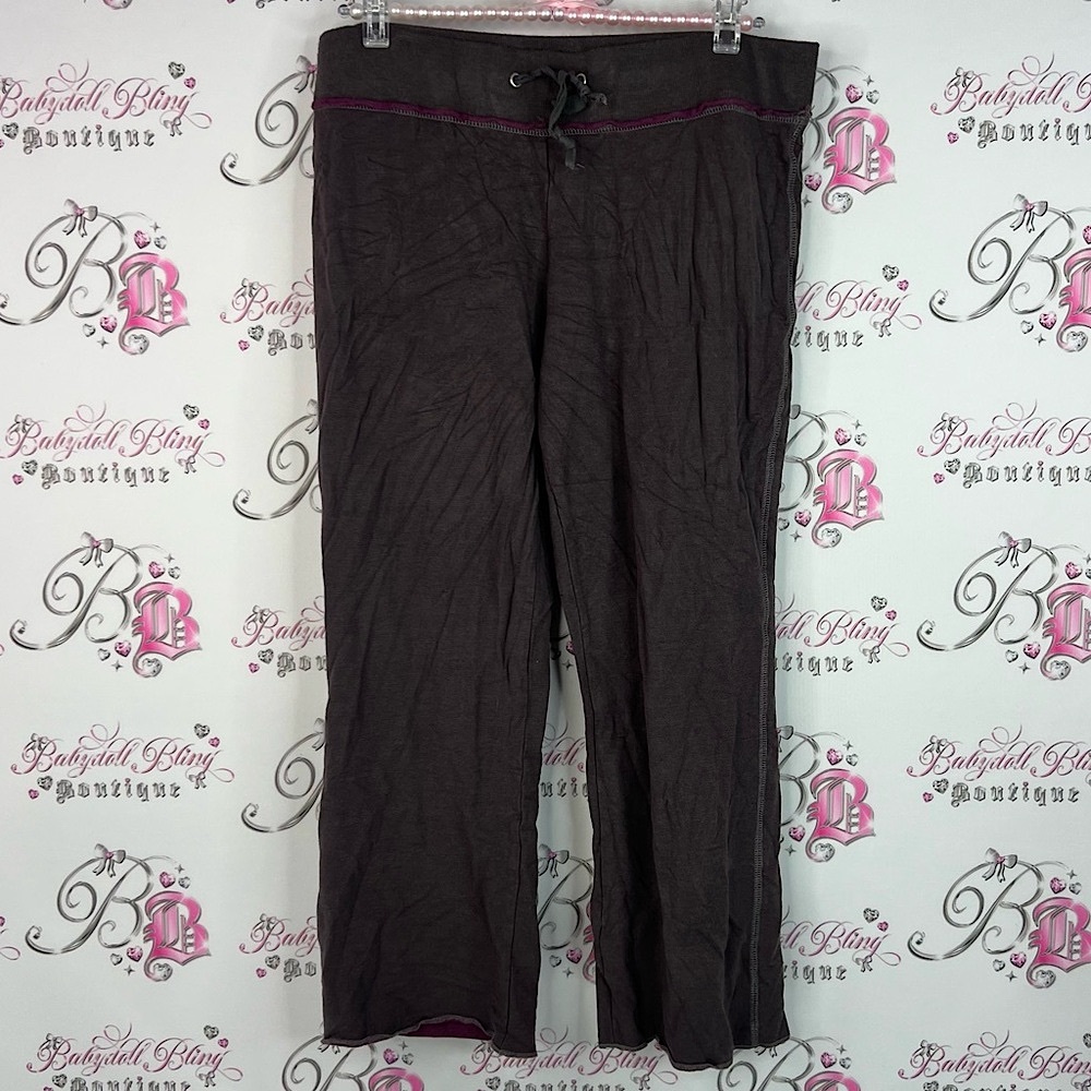 Elita Eco Fashion crop capri pants bamboo pocket on back Purple Pants